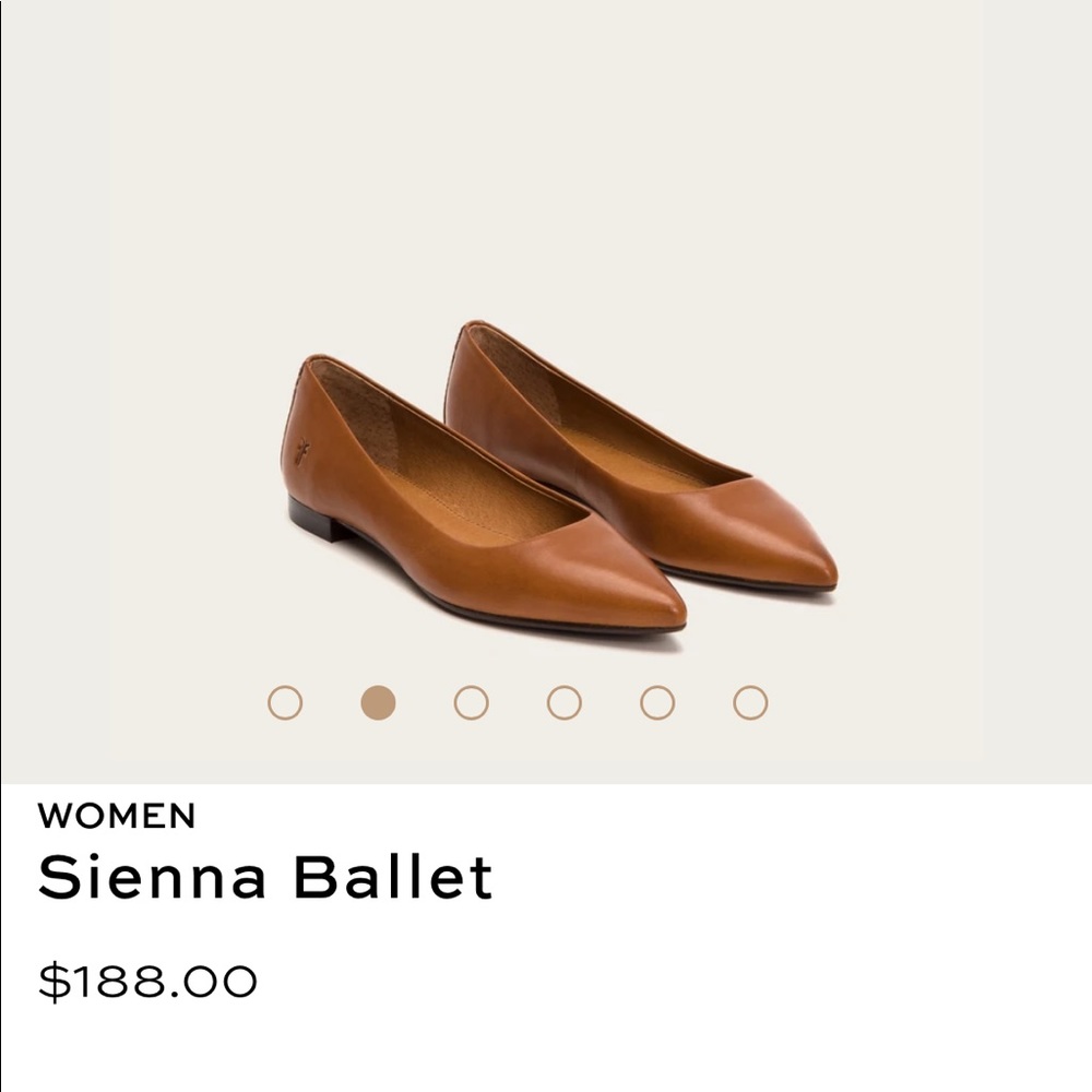 NWOB The FRYE Company - Sienna Leather Ballet Flats in “Saddle” - 10M
